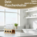 KI-generiertes Bild,Holz Flaschenständer Bambus passend für 3 Sodastream Flaschen Abtropfschale