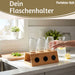 KI-generiertes Bild,Holz Flaschenständer Bambus passend für 3 Sodastream Flaschen Abtropfschale