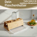 KI-generiertes Bild,Holz Flaschenständer Bambus passend für 3 Sodastream Flaschen Abtropfschale