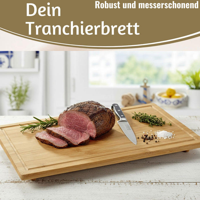 KI-generiertes Bild,XL Holz Schneidebrett Herdabdeckplatte 50x28cm Bambus Küchenbrett Holzbrett Saftrille