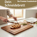 KI-generiertes Bild,XL Holz Schneidebrett Akazie 40x26x1,5cm Saftrille Küchenbrett Tranchierbrett