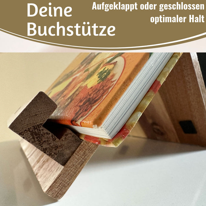KI-generiertes Bild,Holz Kochbuchhalter Bambus 23x18cm Braun Tablett-Halterung für iPad´s