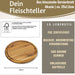 KI-generiertes Bild,Holz Fleischteller Servierteller 25cm Akazie Rund Schneidebrett Vesperbrett