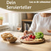 KI-generiertes Bild,Holz Fleischteller Servierteller 25cm Akazie Rund Schneidebrett Vesperbrett