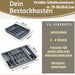 KI-generiertes Bild,Schubladeneinsatz Besteckkasten 29-50cm Grau ausziehbar Besteckbox Organizer