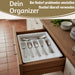 KI-generiertes Bild,Schubladeneinsatz Besteckkasten 29-50cm Weiß ausziehbar Besteckbox Organizer
