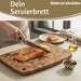 KI-generiertes Bild,Profi Holz Schneidebrett Stirnholz 32cm Akazie Küchenbrett Tranchierbrett