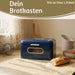KI-generiertes Bild,Vintage Brotkasten Blau 30cm Metall mit Deckel Retro Brotbox Aufbewahrungskorb