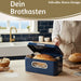 KI-generiertes Bild,Vintage Brotkasten Blau 30cm Metall mit Deckel Retro Brotbox Aufbewahrungskorb