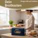 KI-generiertes Bild,Vintage Brotkasten Blau 30cm Metall mit Deckel Retro Brotbox Aufbewahrungskorb