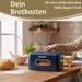 KI-generiertes Bild,Vintage Brotkasten Blau 30cm Metall mit Deckel Retro Brotbox Aufbewahrungskorb