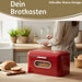 KI-generiertes Bild,Vintage Brotkasten Rot 30cm Metall mit Deckel Retro Brotbox Aufbewahrungskorb