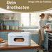 KI-generiertes Bild,Vintage Brotkasten Weiß 30cm Metall mit Deckel Retro Brotbox Aufbewahrungskorb