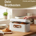 KI-generiertes Bild,Vintage Brotkasten Weiß 30cm Metall mit Deckel Retro Brotbox Aufbewahrungskorb