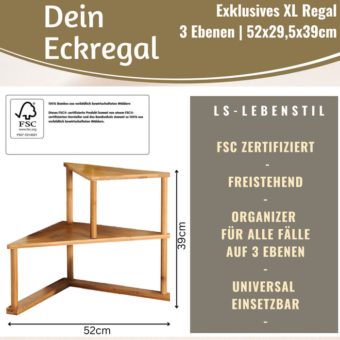 KI-generiertes Bild,Holz Küchenregal Eckregal 39x52cm stehend Aufbewahrungsregal Gewürzregal