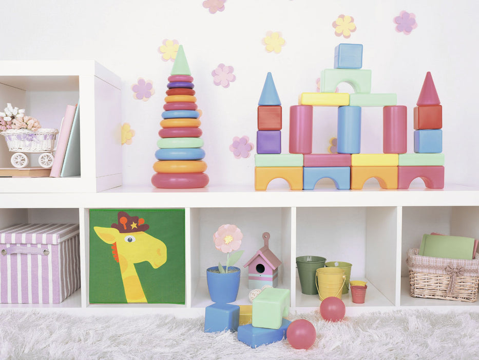 KI-generiertes Bild,Kinder Aufbewahrungsbox Giraffe 30cm Faltbar Spielzeug Organizer für Ikea Kallax