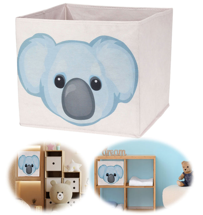 KI-generiertes Bild Kinder Aufbewahrungsbox Koala Bär 30cm Faltbar Spielzeug Organizer für Ikea Kallax