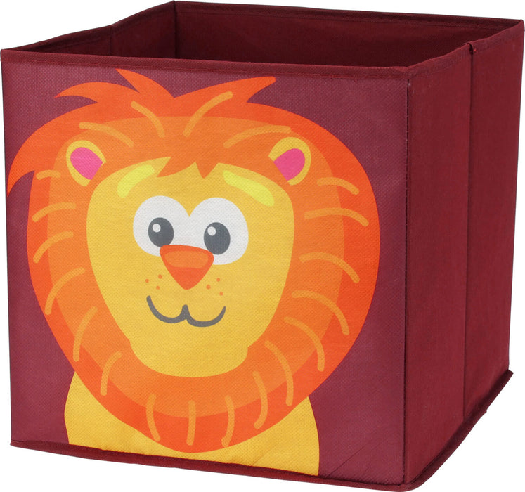 KI-generiertes Bild,Kinder Aufbewahrungsbox Löwe 30cm Faltbar Spielzeug Organizer für Ikea Kallax
