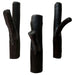 KI-generiertes Bild,Vintage Holz Garderobenhaken Ast Schwarz 3´er Set Teak Kleiderhaken Wandhaken