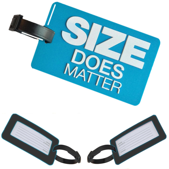KI-generiertes Bild XL 3D Kofferanhänger Blau Size 10,5cm Namensschild Gepäckanhänger