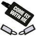 KI-generiertes Bild XL 3D Kofferanhänger Schwarz Fly With Me 10,5cm Namensschild Gepäckanhänger