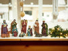 KI-generiertes Bild,Krippenfiguren Set 10 Figuren 13cm Traditionell Handbemalt Krippe Krippenset Xmas
