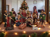 KI-generiertes Bild,Krippenfiguren Set 11 Figuren 10cm Traditionell Handbemalt Krippe Krippenset Xmas