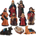 KI-generiertes Bild,XL Krippenfiguren Set 9 Figuren 15cm Traditionell Handbemalt Krippe Krippenset