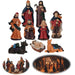 KI-generiertes Bild XL Krippenfiguren Set 9 Figuren 15cm Traditionell Handbemalt Krippe Krippenset
