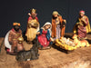 KI-generiertes Bild,Krippenfiguren Set 8 Figuren 11cm Traditionell Handbemalt Krippe Krippenset Xmas