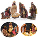KI-generiertes Bild Krippenfiguren Set 8 Figuren 11cm Traditionell Handbemalt Krippe Krippenset Xmas