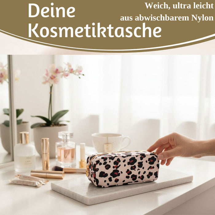 KI-generiertes Bild,Mimi's Glow Kosmetiktasche Suki 21x7cm Leo Beige Schminktasche Mäppchen