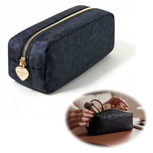 KI-generiertes Bild Mimi's Glow Kosmetiktasche Suki 21x7cm Leo Grau Schwarz Schminktasche Mäppchen