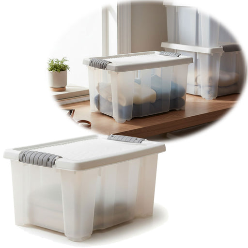 KI-generiertes Bild Stapelbox Allzweckbox 30x20x15cm mit Deckel Transportbox Stapelkiste