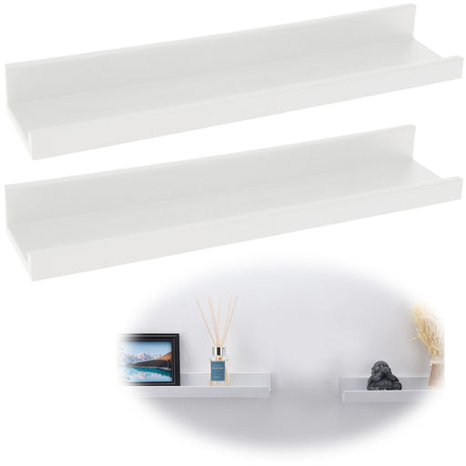 KI-generiertes Bild Wandregal Wandboard Freja 2´er Set 45cm Weiß Deko Regal Schweberegal Küchenregal