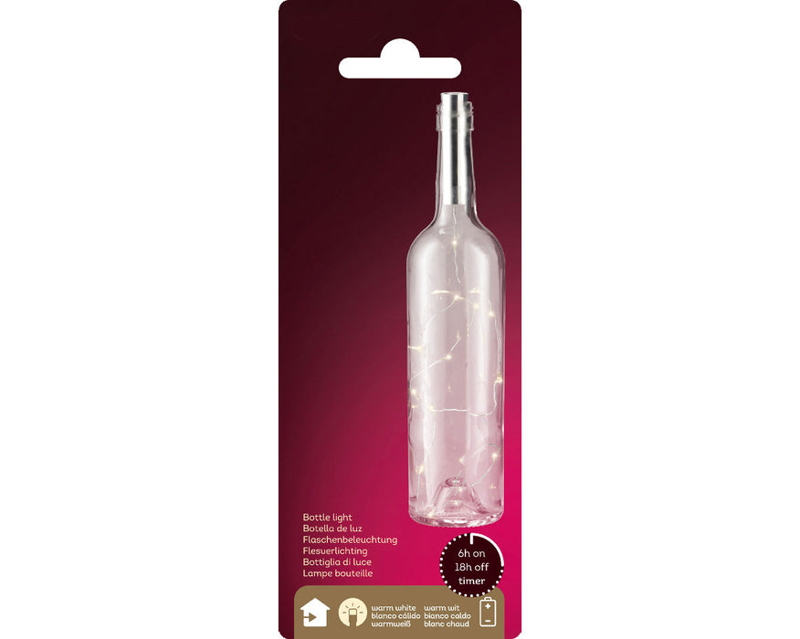KI-generiertes Bild,LED Flaschenlicht 10 LED Korken Lichterkette mit Timer Batterie Flaschenlichter