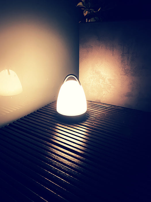 KI-generiertes Bild,LED Camping-Leuchte 18x13cm Schwarz Weiß tragbar Gartenlaterne Windlicht