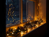 KI-generiertes Bild,USB LED Lichterkette 100 Lampen 7,4 Meter 8 Lichteffekte Timer Batterie Warm-Weiß