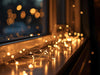 KI-generiertes Bild,USB Micro LED Lichterkette 100 Lampen 9,9 Meter 8 Lichteffekte Timer Batterie Warm-Weiß