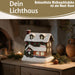 KI-generiertes Bild,LED Lichthaus 12,5cm 2x AA Batterie für Weihnachtsstadt Weihnachtsdorf