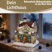 KI-generiertes Bild,LED Lichthaus 12,5cm 2x AA Batterie für Weihnachtsstadt Weihnachtsdorf