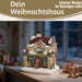 KI-generiertes Bild,LED Lichthaus 12,5cm 2x AA Batterie für Weihnachtsstadt Weihnachtsdorf