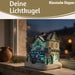 KI-generiertes Bild,LED Lichthaus 12,5cm 2x AA Batterie für Weihnachtsstadt Weihnachtsdorf