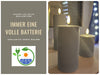 KI-generiertes Bild,Solar Outdoor LED 3D Stumpenkerze 15x7,5cm Sand Timer Kunststoff flackernde Kerze