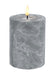 KI-generiertes Bild,LED 3D Stumpenkerze Grau 10x8cm Beton-Optik Timer flackernde flammenlose Kerze