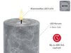 KI-generiertes Bild,LED 3D Stumpenkerze Grau 10x8cm Beton-Optik Timer flackernde flammenlose Kerze