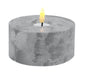 KI-generiertes Bild,LED 3D XXL Teelicht Grau 5x10cm Beton-Optik Timer flackernde flammenlose Kerze