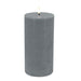 KI-generiertes Bild,LED 3D Stumpenkerze Ribe Grau 15x10cm Echtwachs flackernde flammenlose Kerze