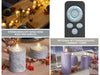 KI-generiertes Bild,Real Flame 3D LED Stumpenkerze 15cm Ribe Schwarz Echtwachs flackernde Blockkerze