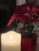 KI-generiertes Bild,LED 3D Stumpenkerze Creme Weiß 20cm Timer Echtwachs flackernde flammenlose Kerze